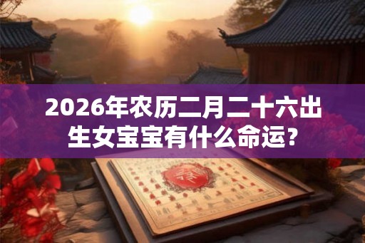 2026年农历二月二十六出生女宝宝有什么命运？