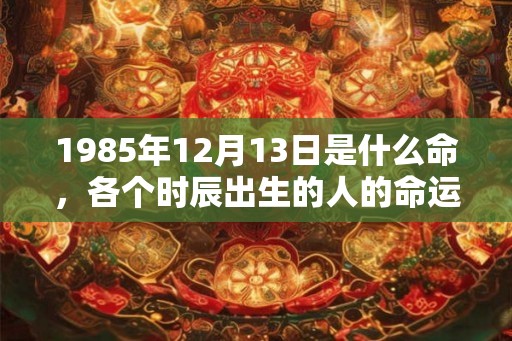 1985年12月13日是什么命，各个时辰出生的人的命运
