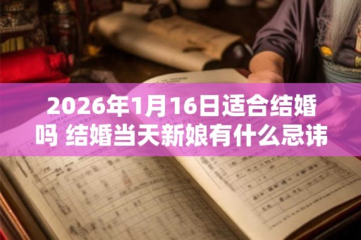 2026年1月16日适合结婚吗 结婚当天新娘有什么忌讳 2026年1月16日适合结婚吗 结婚当天新娘有什么忌讳