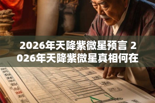 2026年天降紫微星预言 2026年天降紫微星真相何在