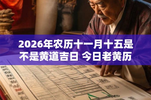 2026年农历十一月十五是不是黄道吉日 今日老黄历卦象