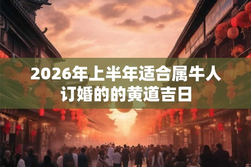 2026年上半年适合属牛人订婚的的黄道吉日