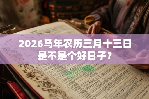 2026马年农历三月十三日是不是个好日子？