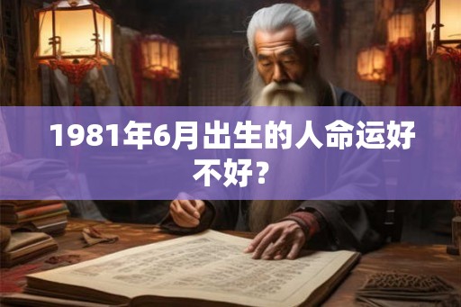1981年6月出生的人命运好不好？