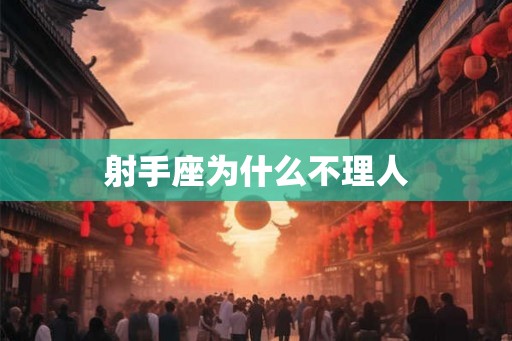 射手座为什么不理人
