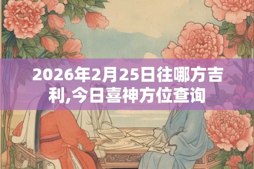 2026年2月25日往哪方吉利,今日喜神方位查询