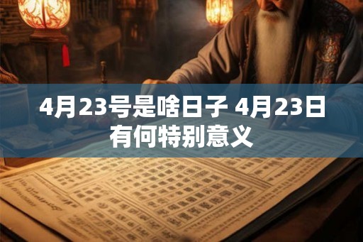 4月23号是啥日子 4月23日有何特别意义 4月23号是啥日子 4月23日有何特别意义