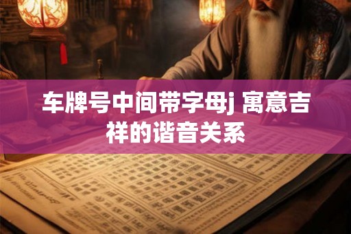 车牌号中间带字母j 寓意吉祥的谐音关系