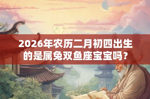 2026年农历二月初四出生的是属兔双鱼座宝宝吗？