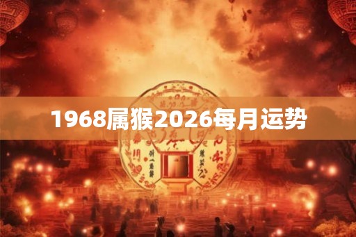 1968属猴2026每月运势