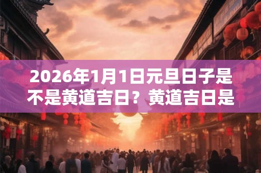 2026年1月1日元旦日子是不是黄道吉日？黄道吉日是什么？