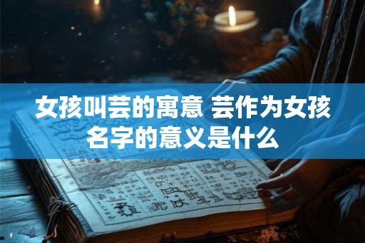 女孩叫芸的寓意 芸作为女孩名字的意义是什么