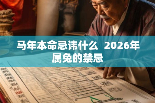 马年本命忌讳什么  2026年属兔的禁忌