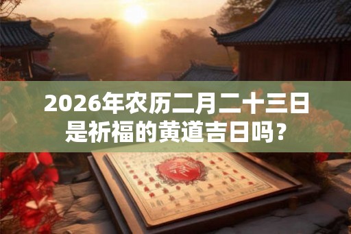 2026年农历二月二十三日是祈福的黄道吉日吗？