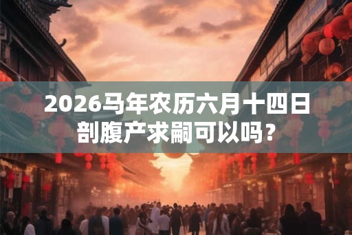 2026马年农历六月十四日剖腹产求嗣可以吗？