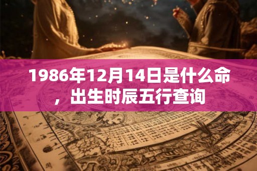 1986年12月14日是什么命，出生时辰五行查询