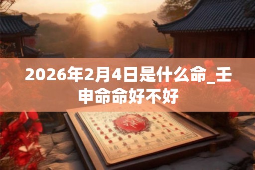 2026年2月4日是什么命_壬申命命好不好