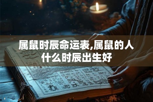属鼠时辰命运表,属鼠的人什么时辰出生好