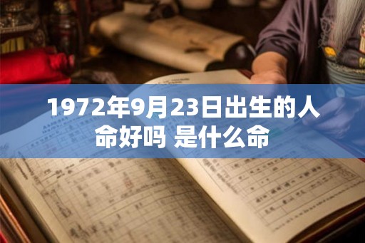 1972年9月23日出生的人命好吗 是什么命