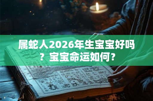 属蛇人2026年生宝宝好吗？宝宝命运如何？