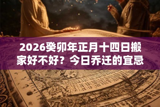 2026癸卯年正月十四日搬家好不好？今日乔迁的宜忌