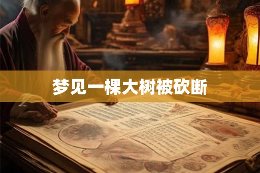 梦见一棵大树被砍断