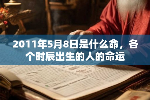 2011年5月8日是什么命，各个时辰出生的人的命运