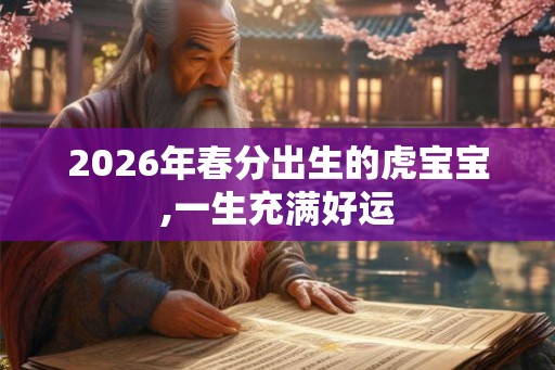 2026年春分出生的虎宝宝,一生充满好运
