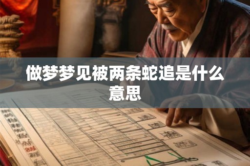 做梦梦见被两条蛇追是什么意思