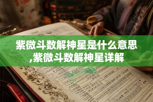 紫微斗数解神星是什么意思,紫微斗数解神星详解