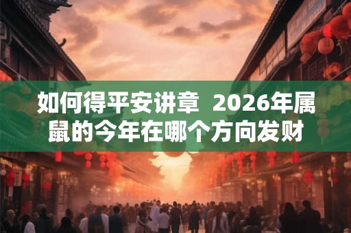 如何得平安讲章  2026年属鼠的今年在哪个方向发财