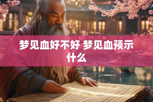 梦见血好不好 梦见血预示什么