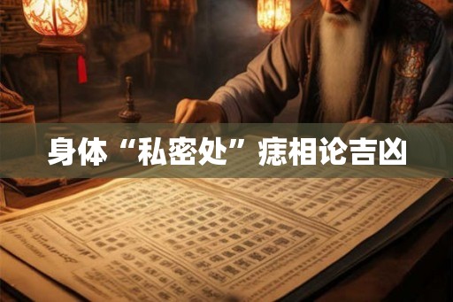 身体“私密处”痣相论吉凶 身体“私密处”痣相论吉凶