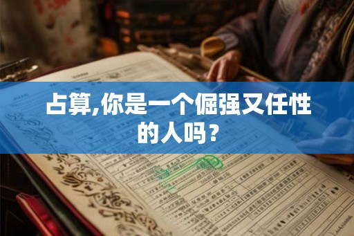 占算,你是一个倔强又任性的人吗? 占算,你是一个倔强又任性的人吗?
