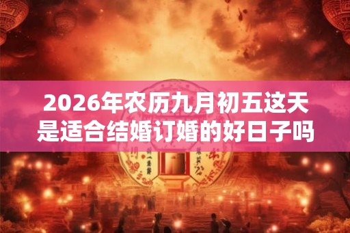 2026年农历九月初五这天是适合结婚订婚的好日子吗？