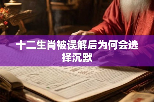 十二生肖被误解后为何会选择沉默 十二生肖被误解后为何会选择沉默