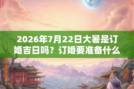 2026年7月22日大暑是订婚吉日吗?订婚要准备什么? 2026年7月22日大暑是订婚吉日吗?订婚要准备什么?