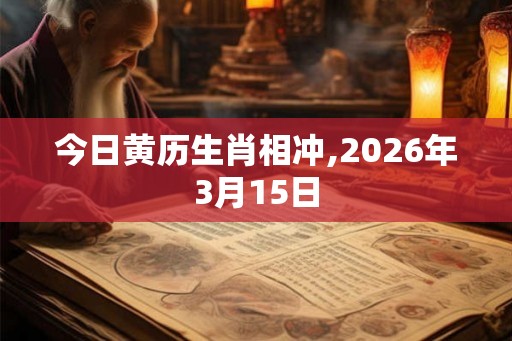 今日黄历生肖相冲,2026年3月15日
