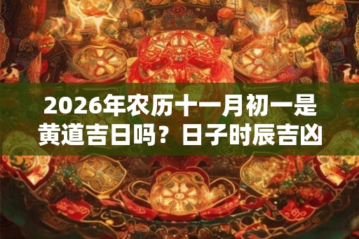 2026年农历十一月初一是黄道吉日吗?日子时辰吉凶? 2026年农历十一月初一是黄道吉日吗?日子时辰吉凶?