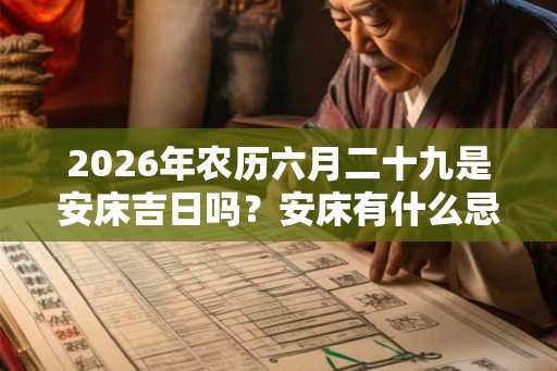 2026年农历六月二十九是安床吉日吗？安床有什么忌讳？