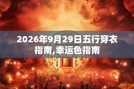 2026年9月29日五行穿衣指南,幸运色指南 2026年9月29日五行穿衣指南,幸运色指南
