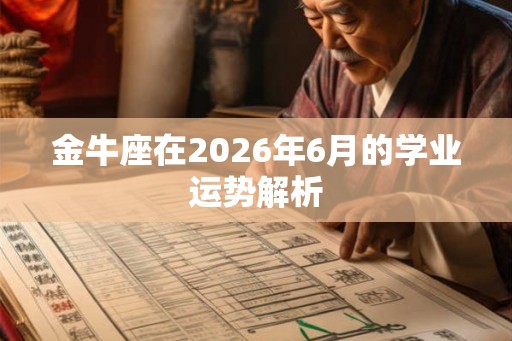 金牛座在2026年6月的学业运势解析 金牛座在2026年6月的学业运势解析