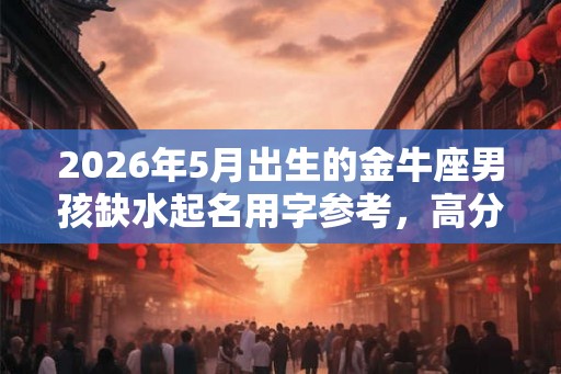 2026年5月出生的金牛座男孩缺水起名用字参考，高分名字精选