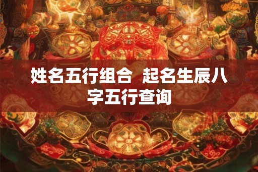 姓名五行组合  起名生辰八字五行查询