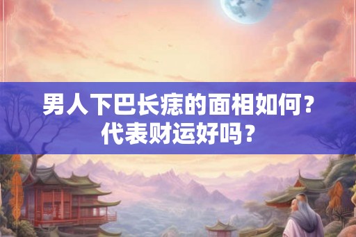 男人下巴长痣的面相如何？代表财运好吗？