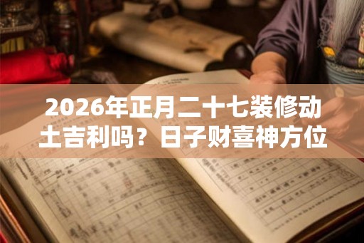 2026年正月二十七装修动土吉利吗？日子财喜神方位？
