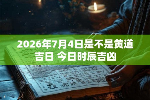 2026年7月4日是不是黄道吉日 今日时辰吉凶