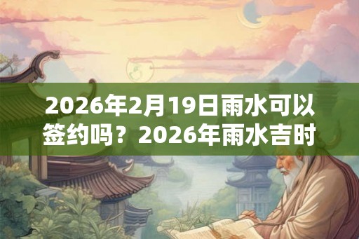 2026年2月19日雨水可以签约吗？2026年雨水吉时查询！