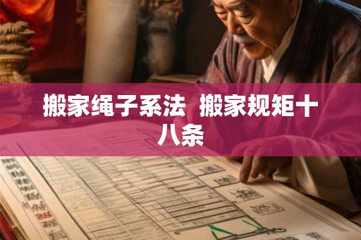 搬家绳子系法  搬家规矩十八条