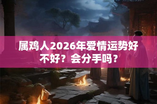 属鸡人2026年爱情运势好不好?会分手吗? 属鸡人2026年爱情运势好不好?会分手吗?